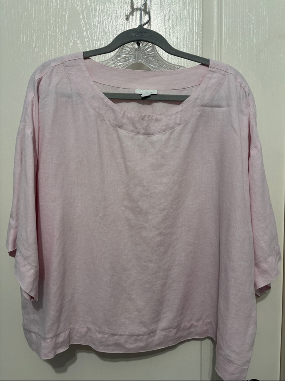 J. Jill Light Pink Linen-Blend Boxy Tunic